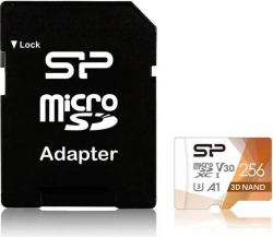 SD/флаш карта Silicon Power Superior Pro 256GB microSDXC Class 10. UHS-I U3. V30. A1. 4K UHD