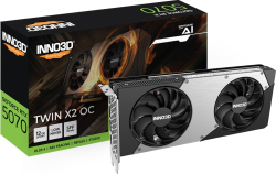 Видеокарта Inno3D GeForce RTX 5070 12GB GDDR7 Twin X2 OC