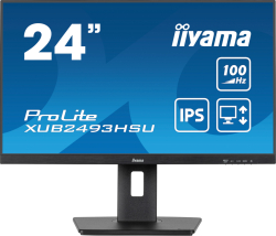 Монитор IIYAMA XUB2493HSU-B7, 23.8'' IPS LED panel, AG, 16:9, FHD 1920x1080, 300cd/m2, 1300:1, 100Hz, 1ms, Black