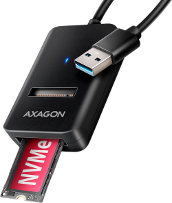 Кабел/адаптер AXAGON ADM2-AM USB-A 3.2 Gen2 - 1x NVMe-SATA SDD Adapter
