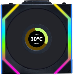 Вентилатор Lian Li UNI FAN SL Wireless LCD ARGB PWM - 120 мм., Черен