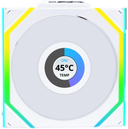 Вентилатор Lian Li UNI FAN SL Wireless LCD Reverse Blade ARGB PWM - 120 мм., Бял