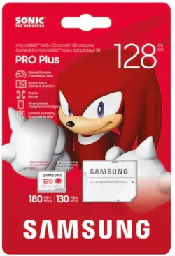 SD/флаш карта Samsung SONIC PRO PLUS, microSDXC, UHS-I, 128GB, Адаптер; SAM-SDM-MD128SA-LC1