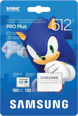 Samsung SONIC PRO PLUS, microSDXC 512GB, UHS-I, Адаптер