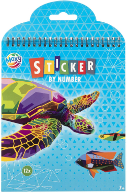  Moxy Книжка със стикери по номера - Животни, 12 дизайна
