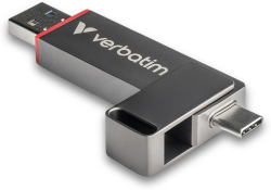 Verbatim USB флаш памет Dual QuickStick, USB Type A-Type C, 128 GB