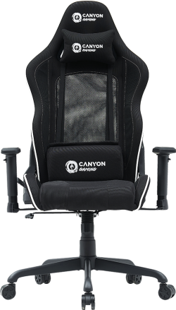 Геймърски стол Canyon Shift MCCH01 Transformer - Газов амортисьор клас 4, 2D регулируеми подлакътници, Натоварване до 150 кг., Черен/Бял