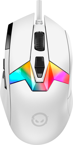 Мишка Lorgar MSP80, Оптична (26 000 dpi), USB, Бяла, Гейминг, 10 бутона, PAW3395 сензор, 8000Hz Polling Rate, Бяла
