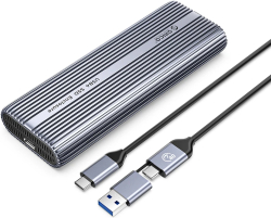 Кутия/Чекмедже за HDD Storage - Case - M.2 NVMe M key - USB-C-A, 40Gbps, Built-in Air Cooling, Aluminium - ACOM2-U4-GY