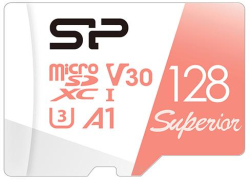 SD/флаш карта Карта памет Silicon Power Superior 128GB, microSDXC, Class 10, SD Adapter