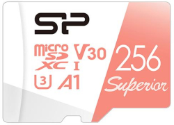 SD/флаш карта Карта памет Silicon Power Superior 256GB, microSDXC, Class 10, SD Adapter