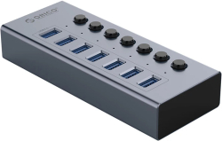 Кутия/Чекмедже за HDD Orico хъб USB3.0 HUB 7 port with Power Adapter, On-Off buttons