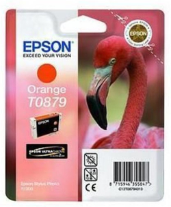  Epson Патрон T0879, Stylus Photo R1900, 11.4 ml, Orange