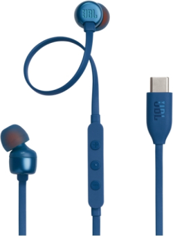 Слушалки JBL T310C BLU USB-C In-ear headphones