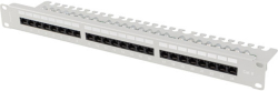 Пач панел Lanberg patch panel 24 port 1U 19" CAT.6 utp with cable organizer grey