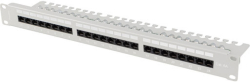 Пач панел Lanberg patch panel 24 port 1U 19" CAT.6a utp with cable organizer grey