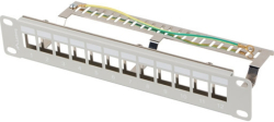 Пач панел Lanberg patch panel blank 12 port 1U 10" ftp for keystone modules grey v2