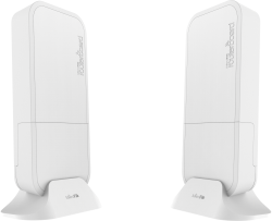Безжично у-во MikroTik Wireless wire RBwAPG-60AD Kit - 4-ядрен процесор, 256 MB RAM, 12-57 V, 5 W, 100 м. обхват, 2 броя, Бял