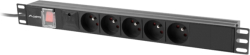 Контакт за шкаф Lanberg power distribution unit (pdu) 19" 1U 10a 2m 5x french outlets black c14