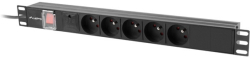 Контакт за шкаф Lanberg power distribution unit (pdu) 19" 1U 16a 2m 5x french outlets black