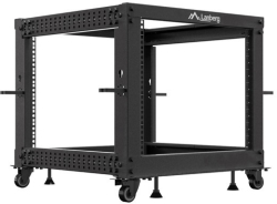 Шкаф за техника - Rack Lanberg open rack 19" 9U 600x600-1100 adjustable black
