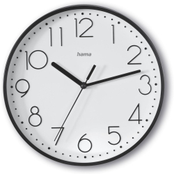 HAMA Стенен часовник Salina, тих 22 cm, черен