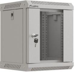 Шкаф за техника - Rack Lanberg rack cabinet 10" wall-mount 6U-300x300 (flat pack) with glass door grey