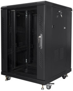 Шкаф за техника - Rack Lanberg rack cabinet 19" free-standing 15U-600x600 (flat pack) black