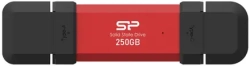 Външен SSD Silicon Power DS72 Red - 250GB