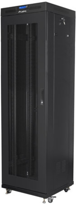 Шкаф за техника - Rack Lanberg rack cabinet 19" free-standing 42U-600x600 (flat pack) with mesh door lcd black v2