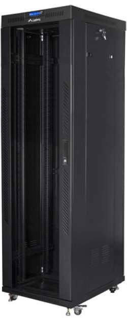Шкаф за техника - Rack Lanberg rack cabinet 19" free-standing 42U-600x800 (flat pack) with glass door lcd black v2