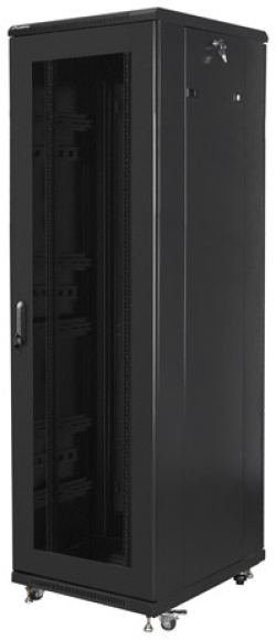 Шкаф за техника - Rack Lanberg rack cabinet 19" free-standing 42U-600x800 (flat pack) with mesh door black