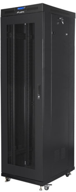 Шкаф за техника - Rack Lanberg rack cabinet 19" free-standing 42U-600x800 (flat pack) with mesh door lcd black v2