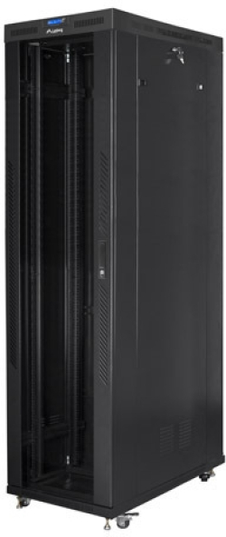 Шкаф за техника - Rack Lanberg rack cabinet 19" free-standing 47U-800x1200 (flat pack) with glass door lcd black v2