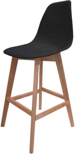 Бар стол RFG Vassy, черен, 4 броя