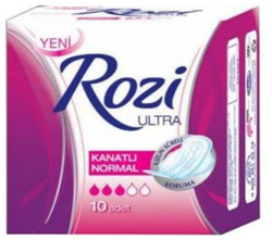 Продукт Дамски превръзки Rozi, ултра, с крилца, 10 броя