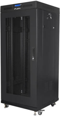 Шкаф за техника - Rack Lanberg rack cabinet 19" free-standing 27U-600x600 (flat pack) with mesh door lcd black v2