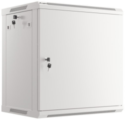 Шкаф за техника - Rack Lanberg rack cabinet 19" wall-mount 12U-600x450 for self-assembly with metal door grey (flat pack)