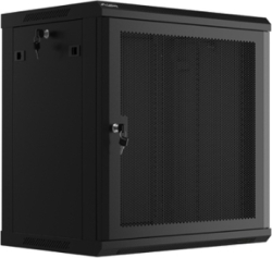 Шкаф за техника - Rack Lanberg rack cabinet 19" wall-mount 12U-600x450 with perforated door black (flat pack)