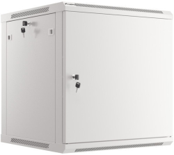 Шкаф за техника - Rack Lanberg rack cabinet 19" wall-mount 12U-600x600 for self-assembly with metal door grey (flat pack)