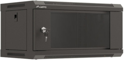 Шкаф за техника - Rack Lanberg rack cabinet 19" wall-mount 4U-540x350 (flat pack) with glass door black