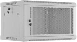 Шкаф за техника - Rack Lanberg rack cabinet 19" wall-mount 6U-600x450 with perforated door grey (flat pack)