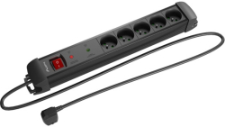 Контакт Lanberg surge protector sp1 1.5m 5x french outlets black