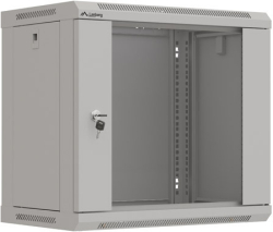 Шкаф за техника - Rack Lanberg rack cabinet 19" wall-mount 9U-540x350 (flat pack) with glass door grey