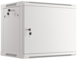 Шкаф за техника - Rack Lanberg rack cabinet 19" wall-mount 9U-600x450 for self-assembly with metal door grey (flat pack)