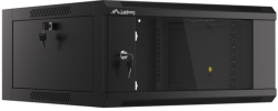 Шкаф за техника - Rack Lanberg rack cabinet 19" wall-mounted 4U 600 fast assembly (flat pack) black