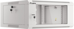 Шкаф за техника - Rack Lanberg rack cabinet 19" wall-mounted 4U 600 fast assembly (flat pack) grey