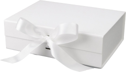  Office 1 Кутия Gift Box, с магнитно затваряне, сгъваема, 33 х 27 х 12 cm, бяла