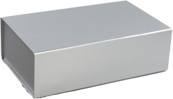 Office 1 Кутия Colorful, с магнитно затваряне, сгъваема, 35 х 20.5 х 11.3 cm, сребриста