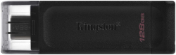 USB флаш памет KINGSTON DataTraveler 70 - 128 GB, Съвместим с USB 3.2 Gen 1, Черна